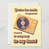 ビニールお洒落レコードを回転するターンテーブル。 カード (正面)