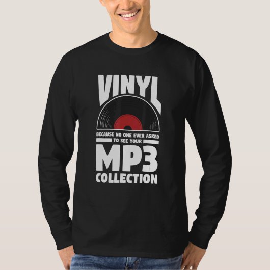 ビニールだって頼誰もMp3を見ない Tシャツ (正面)