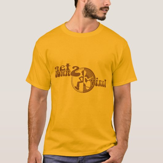 ビニールのクラバーファンキーブラウンを2つ下げる Tシャツ (正面)