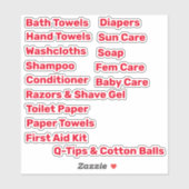 ビニールのシールを組み立てた家族風呂 シール (シート)