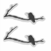 ビニールのシール – ハミングバードのブランチ シール (正面)