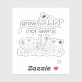 ビニールのシール – ワイルドフラワーではなく生息地を成長 シール (シート)