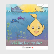 ビニールのステッカー – Goldie Fish - Buellton.Art