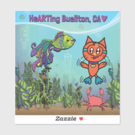 ビニールのステッカー – Scuba Cat - Buellton.Art シール