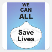 ビニールのステッ救クを誰でも使える スクエアシール (正面)