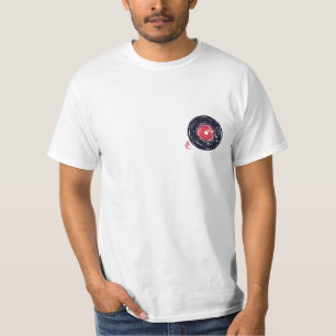 ビニールのレコードグランジレトロと桜 Tシャツ