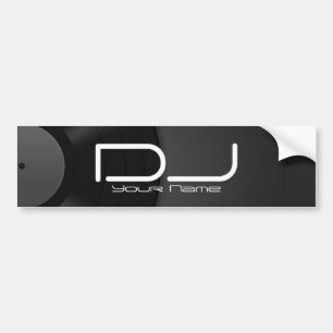 ビニールの背景が付いているDJのバンパーステッカー バンパーステッカー