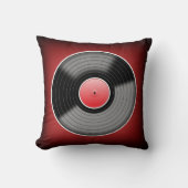 ビニールの麻薬常習者の赤は正方形の装飾用クッション衰退します クッション (正面)