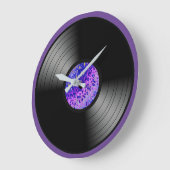 ビニールアルバムレコード 音楽好き ラージ壁時計 (傾斜)