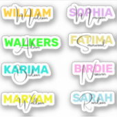 ビニールエレガントフルネーム最高の、防水シール シール (正面)