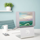 ビニールカスタムカットシール シール (デスク上のノートパソコン)