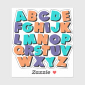 ビニールカスタムシール – ハッピーレター シール (シート)