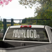 ビニールカートラックウィンドウにビジネスロゴデカール ウィンドウサイン