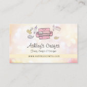 ビニールクラフティングとデザイン – イエロー《写真》ぼけ味グリッター 名刺 (正面)