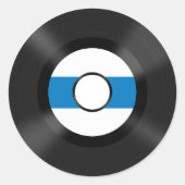 ビニールクールレコード音楽おもしろいシール ラウンドシール (正面)