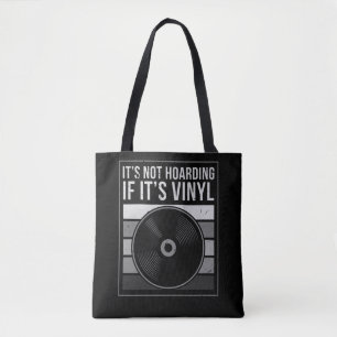 ビニールコレクターミュージックDJレコードMen Vinyl トートバッグ