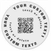 ビニールサークル澄ん車のQRコード窓バンパースト シール (正面)