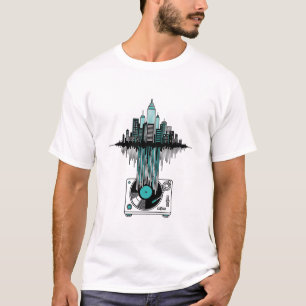 ビニールシティサウンドウェーブ アトモダンール音楽愛好家 Tシャツ
