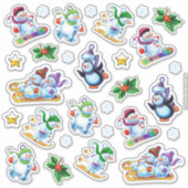 ビニールシーカーの素晴らしいセットクリスマスキャラクター シール (正面)