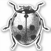 ビニールシールヴィンテージグラフィック画像Ladybug シール (正面)