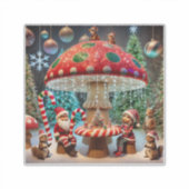 ビニールシール:クリスマスキノコデザイン シール (正面)
