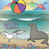 ビニールシール – シールビーチ- Buelton.Art シール (正面)