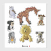 ビニールシール – 動物人形 シール (シート)