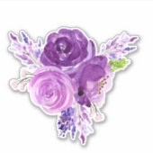 ビニールシール – 明るい水色の花 シール (正面)