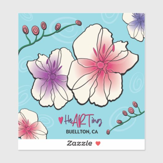 ビニールシール – 花とつる植物- Buelton.Art シール (シート)