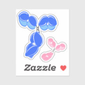 ビニールシール – 青IgG (抗体)、ボーナス付き シール (シート)