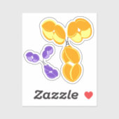 ビニールシール – 黄色IgG (抗体)付/ボーナス シール (シート)