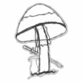 ビニールシール | Katanaを使ったガングスターキノコ シール (正面)