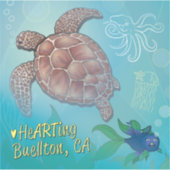 ビニールシール – Turtle Swim - Buellton.Art シール (正面)