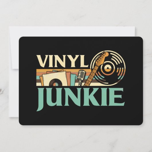 ビニールジャンキーLPレコードDJTurntableミュージックコレクション 招待状 (正面)