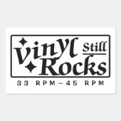 ビニールスチルロック33 RPM 45 RPM 長方形シール (正面)