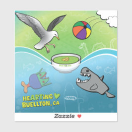 ビニールステッカー – エンドウ豆スープ – Buellton.Art シール