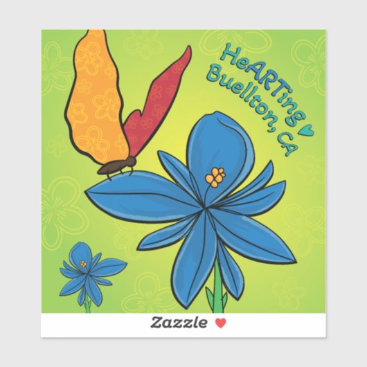 ビニールステッカー – バイオレット(te) & Butterfly-Buellton.Art シール (シート)