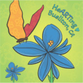 ビニールステッカー – バイオレット(te) & Butterfly-Buellton.Art シール (正面)