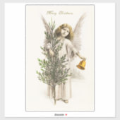 ビニールステッカー:ヴィンテージクリスマスエンジェル シール (シート)