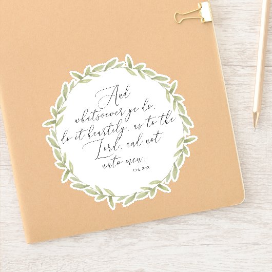 ビニールステッカーKJVバイブル聖句キリスト教ギフト シール (ノートブック)