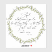 ビニールステッカーKJVバイブル聖句キリスト教ギフト シール (シート)