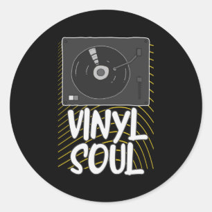ビニールソウルレコードターンテーブルDJ ラウンドシール
