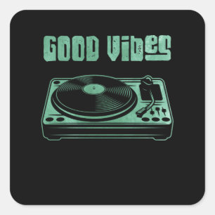 ビニールターンテーブルDJレコード スクエアシール
