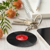 ビニールディスクレコードキーチェーン キーホルダー (側面)