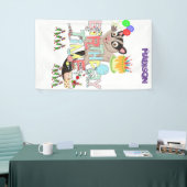 ビニールハッピーバースデーカレンダポッサムケーキバナー 横断幕 (トレードショー)