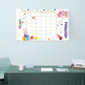 ビニールハッピーバースデーカレンダー2022年1月バナー 横断幕 (トレードショー)