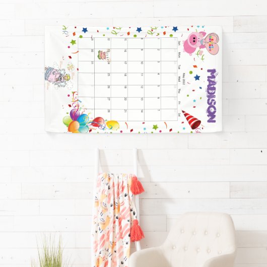 ビニールハッピーバースデーカレンダー2022年5月バナー 横断幕 (インサイチュ)