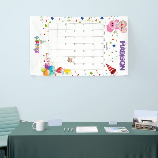 ビニールハッピーバースデー威厳があるカレンダー2022バナー 横断幕 (トレードショー)