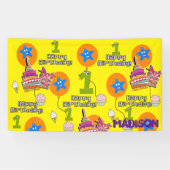 ビニールバナー、ハッピーファースト誕生日バナー、#1 横断幕 (横)