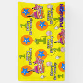 ビニールバナー、ハッピーファースト誕生日バナー、#1 横断幕 (縦)